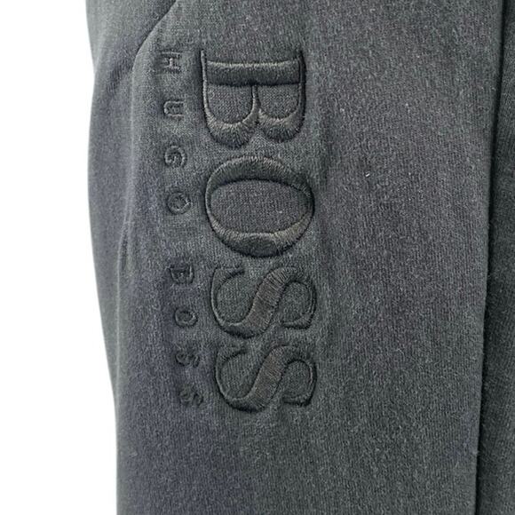 BOSS Hugo Boss Women's Black High Waisted Straight Drawstring Sweat Pants Size L - Picture 4 of 7